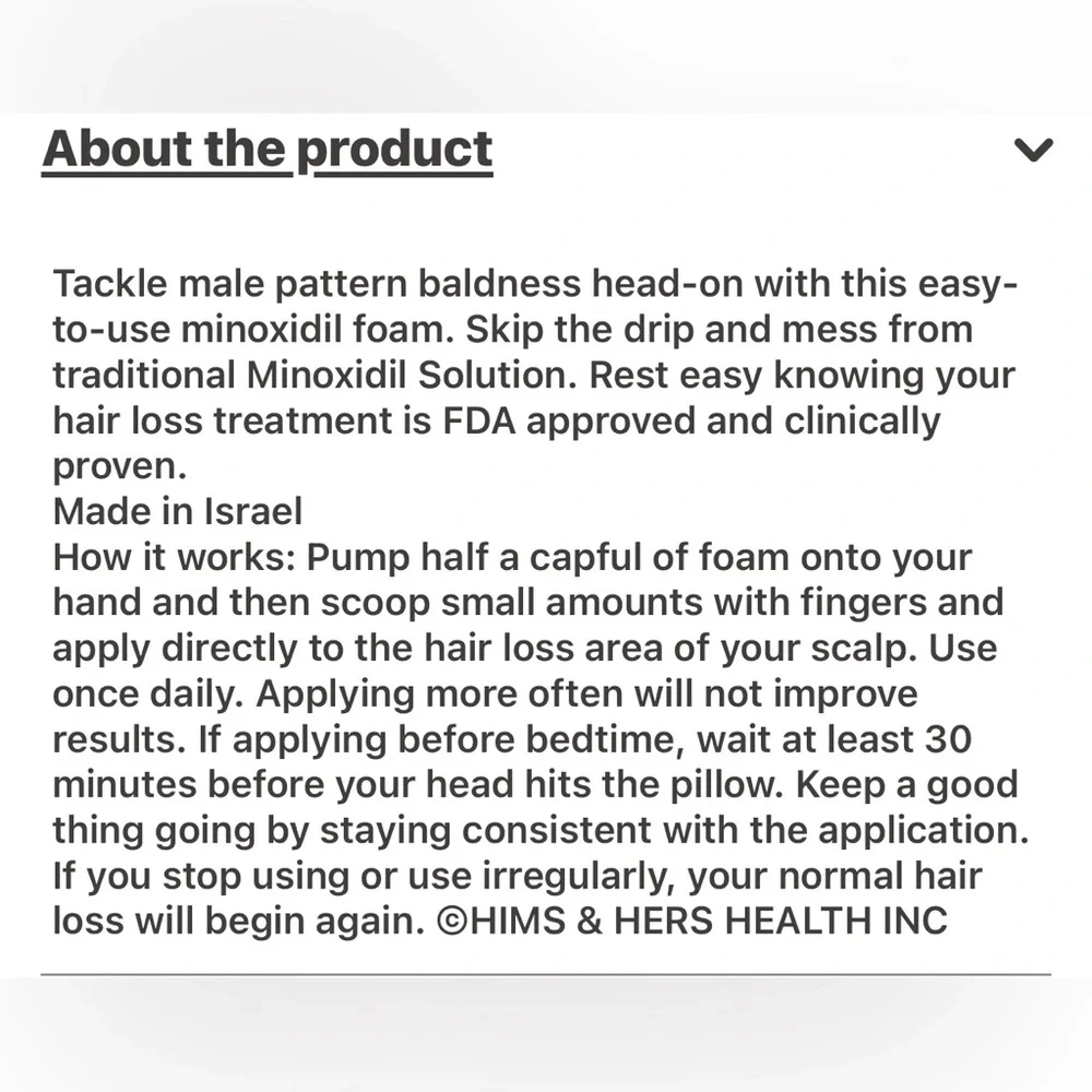 Hims | Hair Regrowth Treatment | Minoxidil Topical Aerosol 5% Foam Unscented 3